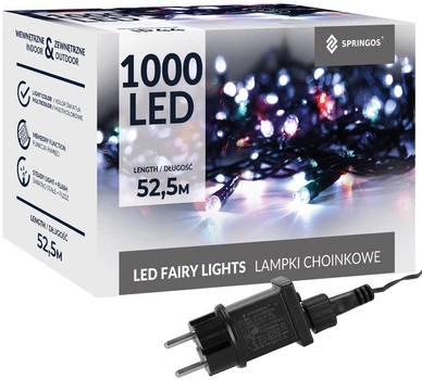 Новорічна гірлянда Springos 1000 LED 50 м (5907719464602)