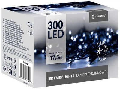 Новорічна гірлянда Springos Flash 300 LED 15 м (5907719464497)