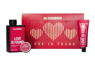 Подарочный набор ко дню влюбленных Love is found Mr.SCRUBBER для женщины, для мужчин