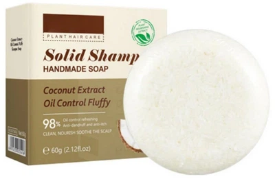 Твердый шампунь Sadoer Coconut Extract для Гладкости и Блеска волос 60 г (6974723272416)