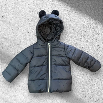 Демісезонна куртка з вушками для дівчаток Piazza Italia Чорний (PIT1501 209 black 12-18 (80 см))