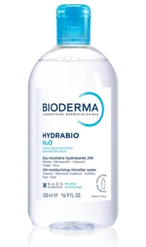 Мицеллярная очищающая и увлажняющая вода для обезвоженной чувствительной кожи Bioderma Hydrabio H2О 500 мл