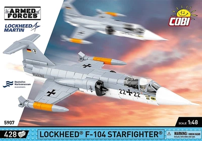 Klocki konstrukcyjne Cobi Armed Forces Myśliwiec Lockheed F-104 Starfighter 428 elementów (5902251059071)