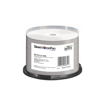 Диск BD SmartDisk PRO BD-R 25GB 6X White InkJet Printable WRAP(22-118 мм) 50шт (69835) SmartDisk PRO 69835 919991