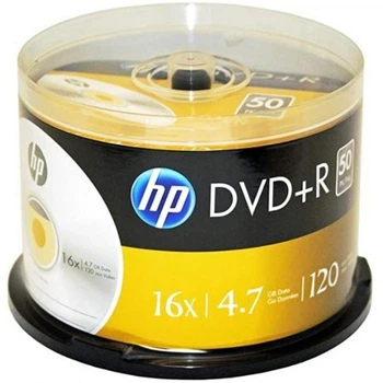 Диск DVD HP DVD+R 4.7GB 16X 50шт Spindle (69319/DRE00026-3) HP 69319/DRE00026-3 913139
