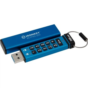 USB флеш накопитель Kingston 16GB IronKey Keypad 200 Blue USB 3.2 (IKKP200/16GB) Kingston IKKP200/16GB 912433