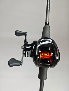Мультипликаторная катушка FishMX 2000 (Low Profile) Жёлтая для правой и левой руки спиннинга рыбалки права