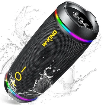 Портативна бездротова bluetooth колонка W-King D220 40W 4 - режиму RGB підсвічування Bluetooth AUX SD TF card плеєр 2 режими EQ захист IPX7 TWS