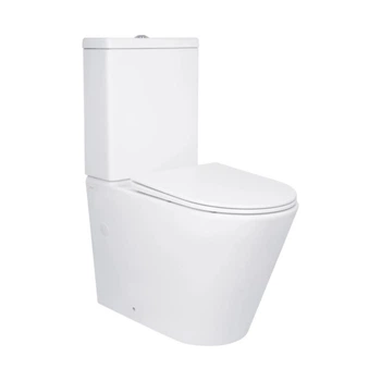 Напольный унитаз Qtap Swan Eco Ultra Quiet белый с сиденьем Soft-close для ванной комнаты безобедочный (601176)