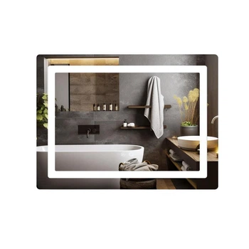 Зеркало Lidz с LED-подсветкой Touch антизапотевания для ванной комнаты регулировка яркости (601248)