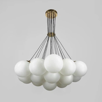 Люстра подвесная Light House LNF-17564/19 GD (цоколь G9) золото с белым плафоном