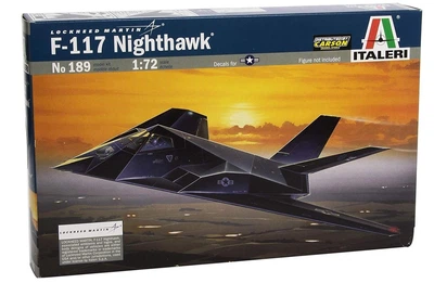 Збірна модель 1:72 літак F - 117A Nighthawk Italeri 0189