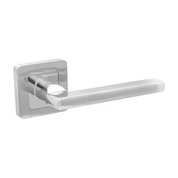 Ручка дверная на розетте Code Deco H-22050-A-CRM/CR хром матовый/хром
