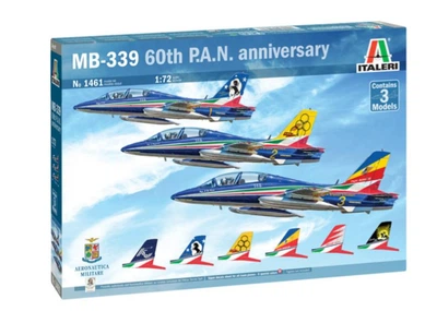 Збірна модель 1:72 літак MB-339 60th P.A.N. anniversary Italeri 1461
