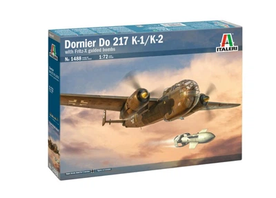 Збірна модель 1:72 літак DO 217 K-1/K-2 with FRITZ X Italeri 1488