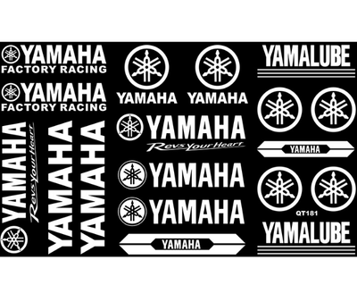 Набор наклеек YAMAHA FACTORY RACING - Полный стекерпак (25x20 см)