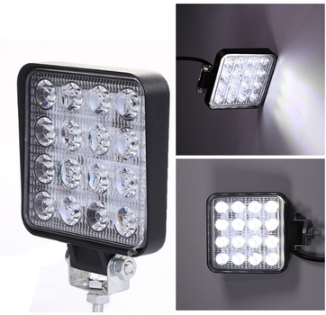 Светодиодная LED фара рабочего света 48W (12V) - Квадратная, Мини