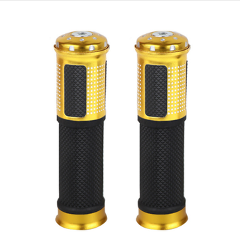 Универсальные мотоциклетные ручки (грипсы) Gold CNC Aluminum - Элегантность и комфорт (цвет: золотой)