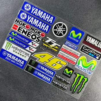 Комплект наклеек для мотоцикла/авто - Стиль MotoGP, Мотоспорт, 25x20 см (Винил)