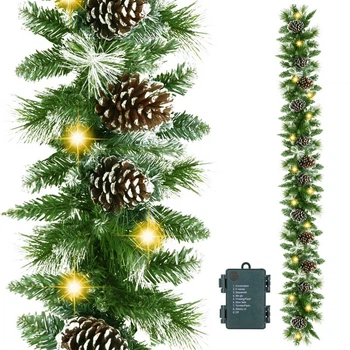 Світлова декорація Springos різдвяна штучна гірлянда 50 LED 6.5 м (5907719462912)