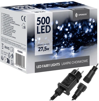Новорічна гірлянда Springos 500 LED 25 м Сині (5907719489674)
