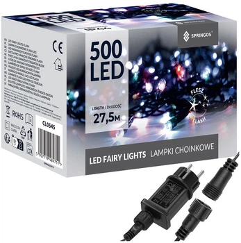 Новорічна гірлянда Springos Flash 500 LED 25 м Багатоколірна (5907719489711)