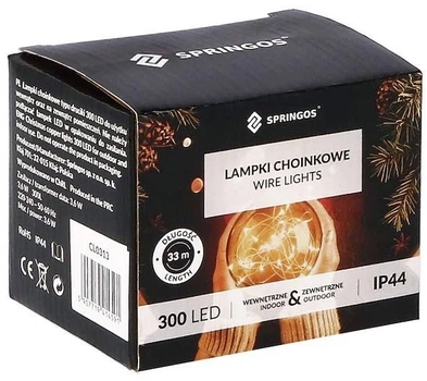 Новорічна гірлянда Springos 300 LED 30 м (5907719414508)