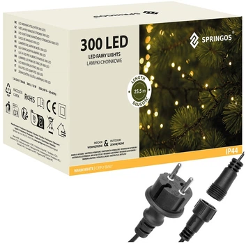 Новорічна гірлянда Springos 300 LED 24 м (5907719421940)