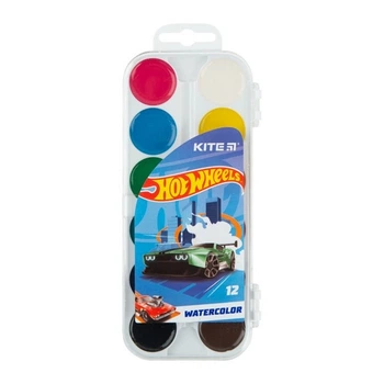 Фарби акварельні Kite Hot Wheels, 12 кольорів (HW23-061)
