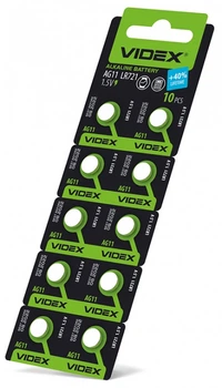 Батарейки часовые Videx AG11/LR721 BLISTER CARD 10 шт