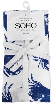 Набор полотенец 40x60см Crab 4 шт SOHO (pbe0050715)