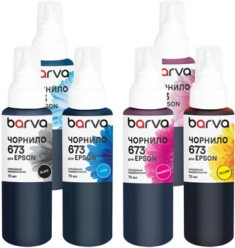 Комплект чорнила Barva для Epson 673 Special Water Soluble 6х70 мл BK/C/M/Y/LC/LM (E673-070-MP)