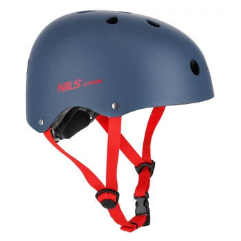 Захисний шолом MTW001 Nils Extreme, XS(48-52см), сіро-червоний