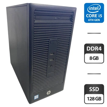 Компьютер HP 280 G2 Tower / Intel Core i5-6400 (4 ядра по 2,7 - 3,3 ГГц) / 8 ГБ DDR4 / 128 ГБ SSD / Intel HD Graphics 530 / DVD-ROM б/у