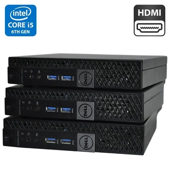 Неттоп Dell OptiPlex 3040 Micro USFF / Intel Core i5-6500T (4 ядра по 2,5 - 3,1 ГГц) / 12 ГБ DDR3 / 750 ГБ HDD / Intel HD Graphics 530 / Блок питания / Windows 11 Pro б/у