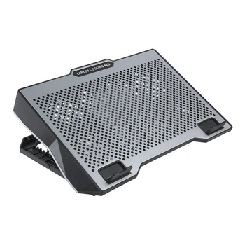 Подставка для ноутбука Givecool S601 с регулировкой угла наклона до 18 , 2USB, 2 скорости, RGB подсветка Grey