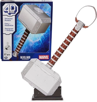 Пазл 4D Build Marvel Thor Mjolnir Hammer 3D картон Молот Тора Мьольнір 87 шт.