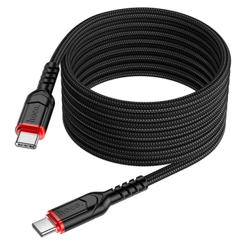 USB кабель для швидкої зарядки HOCO X59 Type-C / Type-C 60W 2 м Чорний