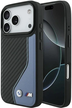 Чехол BMW M Carbon Logo MagSafe для Apple iPhone 17 Pro Blue (3666339482947)