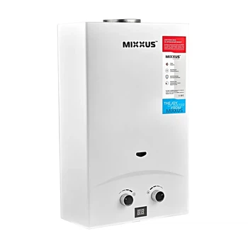 Газова колонка MIXXUS димохідна 10 л/хв Мідь Білий (616580)
