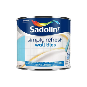 Краска для керамики и настенной плитки полуматовая Sadolin Simply Refresh Wall Tiles Бесцветный BC 0.465л