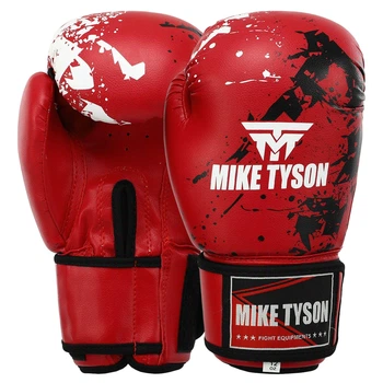 Рукавички боксерські на липучці PVC MIKE TYSON VL-8448 10 унції червоний