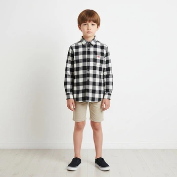 Фланелевая детская рубашка в клетку для мальчика Idexe 110см (4-5Y)