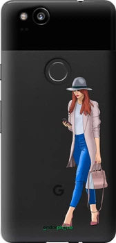 Чехол на Google Pixel 2 Девушка 1 "4751t-1075-70447"