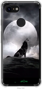 Чехол на Google Pixel 3 Воющий волк "934sp-1528-70447"