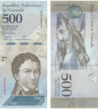 Банкнота 500 боліварів Венесуела 2017 рік UNC