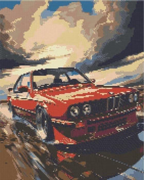 Алмазна мозаїка/вишивка Авто BMW E34 40x50 Origami (OD3324)