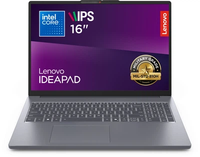 Ноутбук Lenovo IdeaPad Slim 3 16IRH10 (83K2007DRA) Luna Grey / 16" IPS WUXGA / Intel Core i5-13420H / RAM 24 ГБ / SSD 512 ГБ