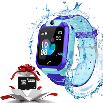 Дитячі розумні смарт годинник c GPS KID baby watch TD07S + камера Блакитний + карта пам'яті 16Gb