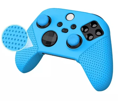 Чехол силиконовый Dobe и накладки стики на геймпад Xbox Series S X Синий Blue